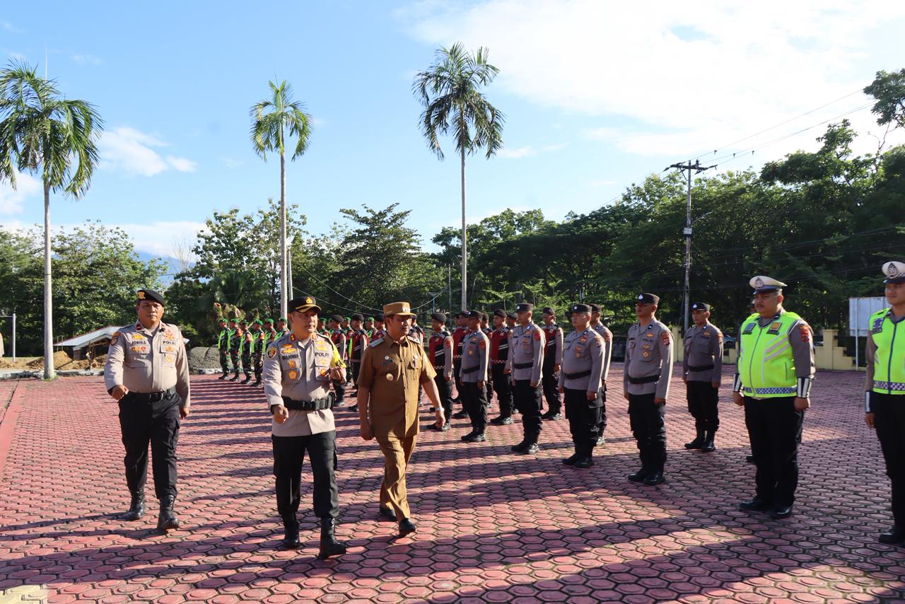 Kapolres dan wakil Bupati Aceh Besar Pimpin Apel Pasukan Operasi Lilin Selawah 2025
