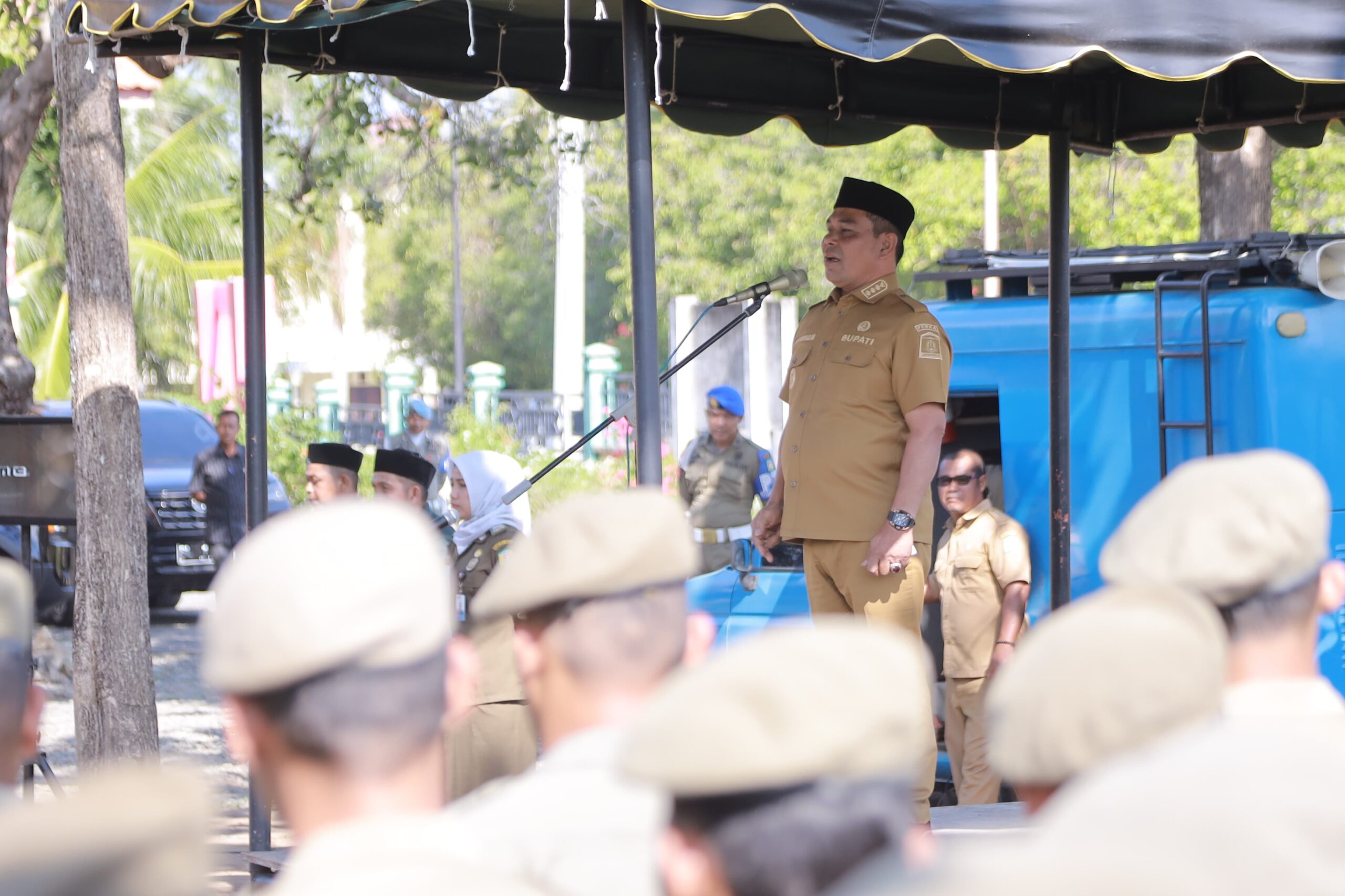 Bupati Aceh Besar Pimpin Gelar Apel Bersama Satpol PP dan WH