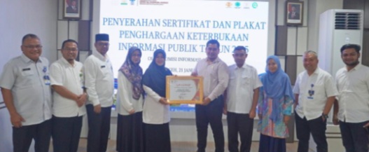 RSUDZA Kembali Raih Predikat Informatif dalam Anugerah Keterbukaan Informasi Publik 2025