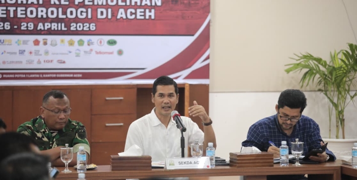 Sekda Aceh Instruksikan Percepatan Huntara dan Stok Logistik Harus Siap Sebelum Ramadhan