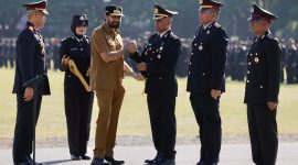 Gubernur Aceh Muzakir Manaf atau Mualem mengucapkan Selamat Hari Bhayangkara ke-80 di Banda Aceh, Rabu 1/7/2026. 