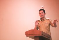 Sekda Aceh M. Nasir membuka High Level Meeting TPID dan TP2DD Aceh di Hotel Harmoni Langsa, Senin 6/7/2026. 