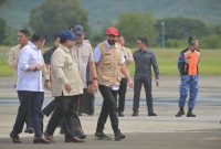 Gubernur Aceh Muzakir Manaf menyampaikan apresiasi kepada Presiden Prabowo Subianto atas peresmian Bendungan Keureuto di Aceh Utara dan Bendungan Rukoh di Pidie, Jumat 10/7/2026. 
