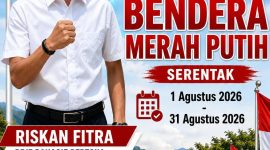 Riskan Fitra (Reje) Kampung Bahagie Bertona menyerukan pemasangan Bendera Merah Putih secara serentak selama bulan Agustus 2026.Foto.Dok: Ist