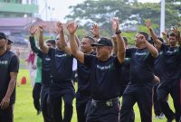 Ratusan peserta dari berbagai unsur mengikuti kegiatan gerakan hidup sehat, (2/8/2026). Foto.(Dok:Ist)