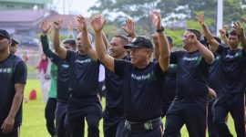 Ratusan peserta dari berbagai unsur mengikuti kegiatan gerakan hidup sehat, (2/8/2026). Foto.(Dok:Ist)