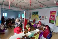 Babinsa Koramil 01/Bandar Sertu Sugianto,hadiri posyandu di Desa Jadi Sepakat 