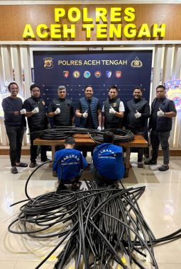 Satreskrim Polres Aceh Tengah Berhasil Ungkap Pencurian Kabel PLN, Dua Pelaku Diamankan